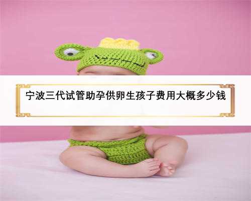 宁波三代试管助孕供卵生孩子费用大概多少钱